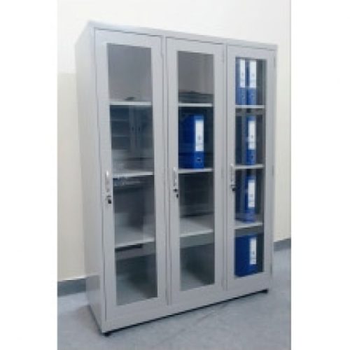 Tủ Sắt Đựng Hồ Sơ 3 Cánh Kính Trong Suốt S03CK